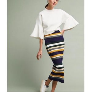 Callahan Greenwhich Knit Striped Skirt